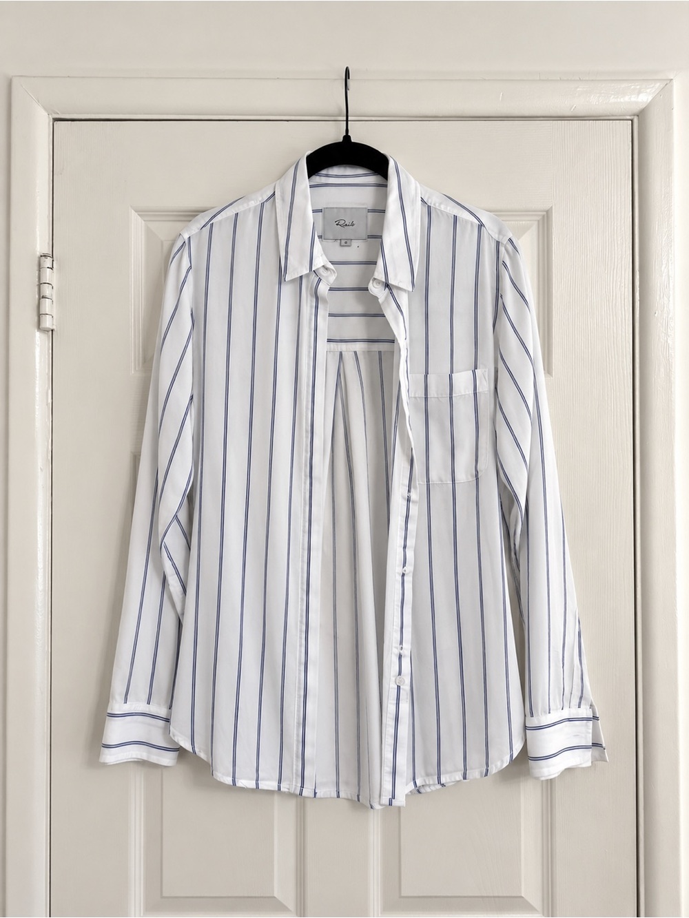 Rails White & Blue Stripe Button Down